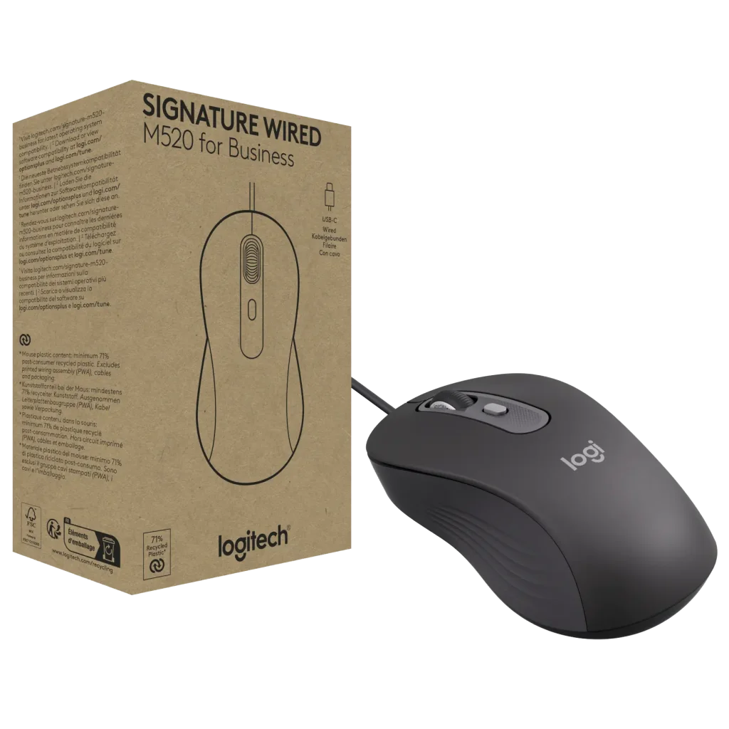 Миша Logitech Signature M520 for Business - GRAPHITE (910-007511) UA