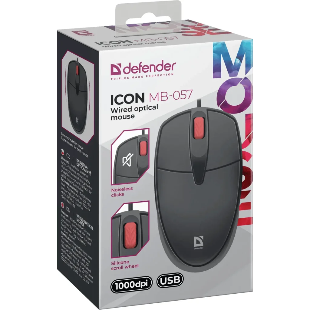 Мышь Defender Icon MB-057 Black (52057) UA