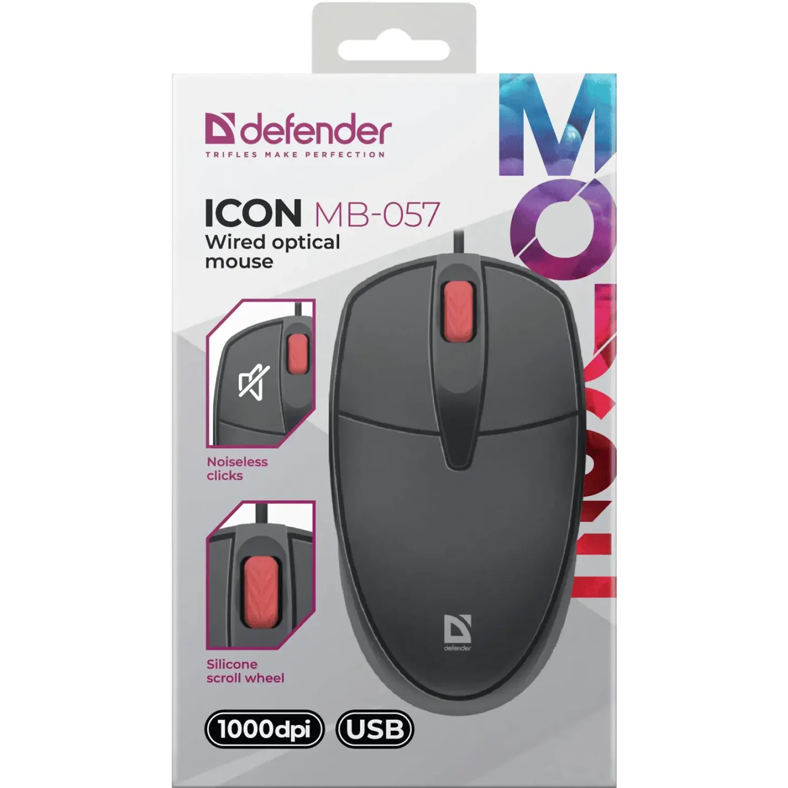 Миша Defender Icon MB-057 Black (52057) UA