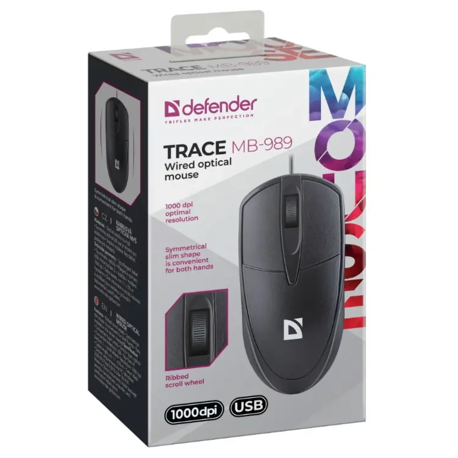 Мышь Defender Trace MB-989 Black (52989) UA