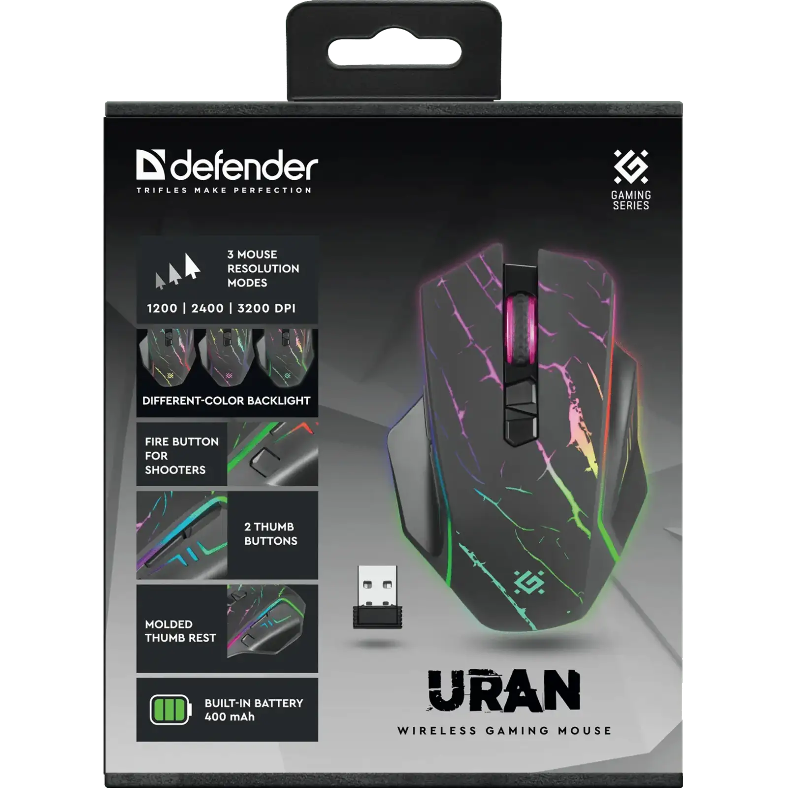 Мышь Defender Uran GM-503 LED Black (52503) UA