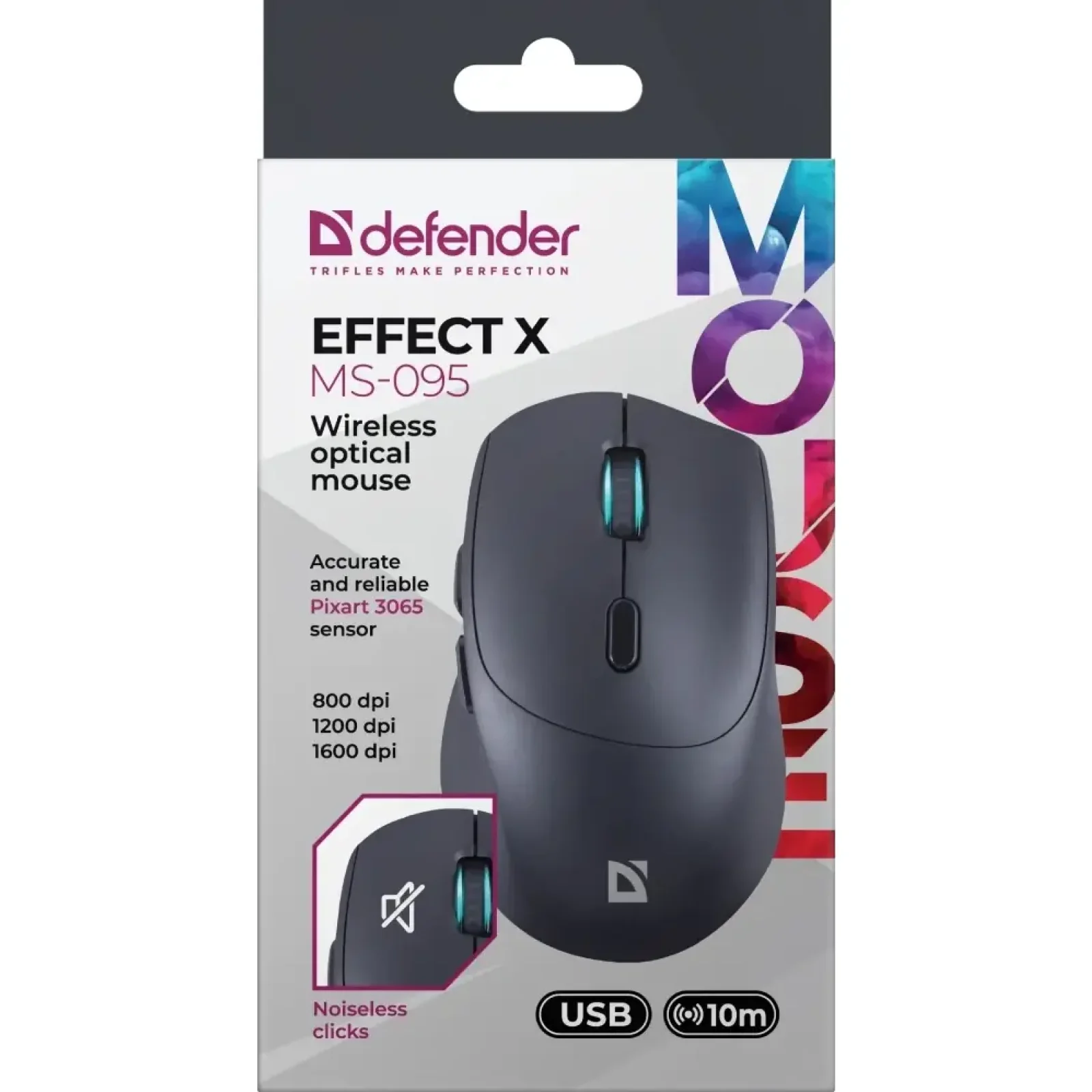 Мышь Defender Effect X MS-095 black (52095) UA
