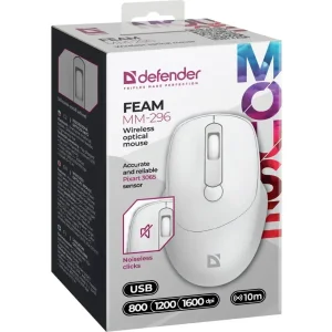 Мышь Defender Feam MM-296 White (52297) UA