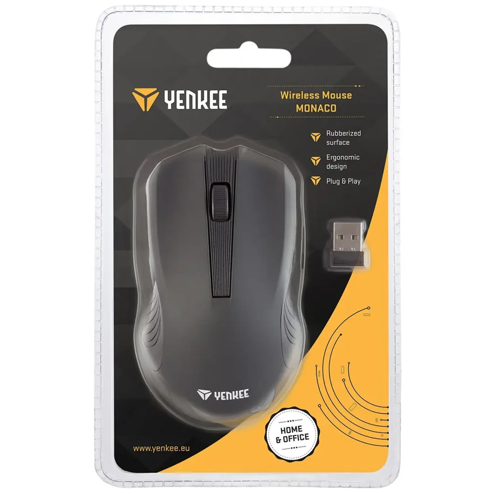 Мышь компьютерная Yenkee YMS 2015BK Mouse WL Monaco Black UA