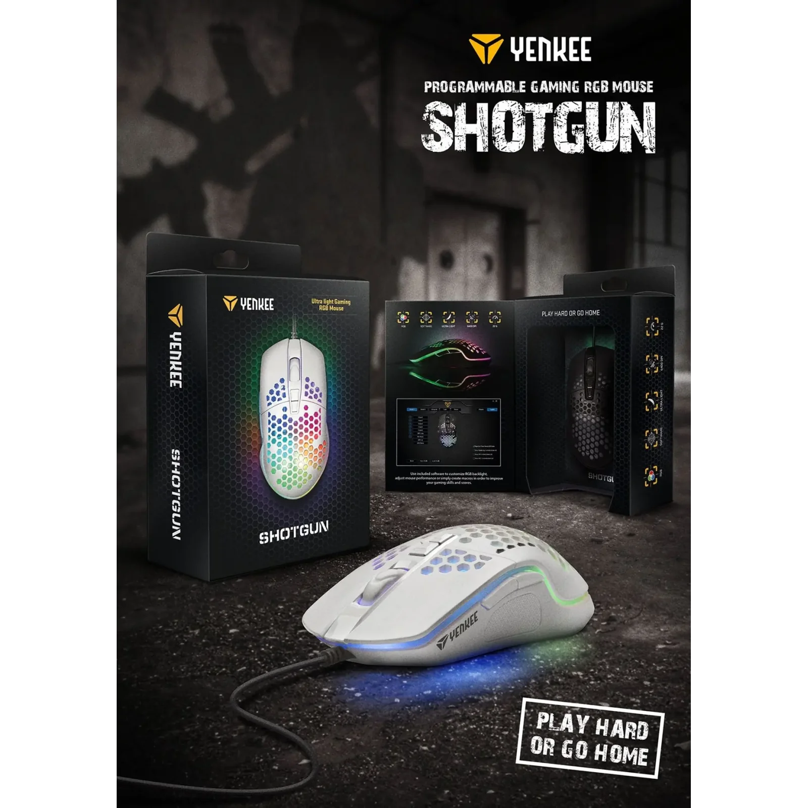 Мышь компьютерная Yenkee YMS 3030WE SHOTGUN Gaming mouse USB UA