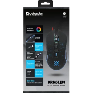 Миша Defender Draglen GM-907 Black (52907) UA