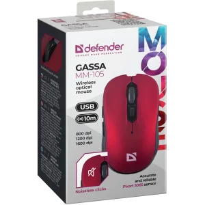 Миша Defender Gassa MM-105 Red (52103) UA