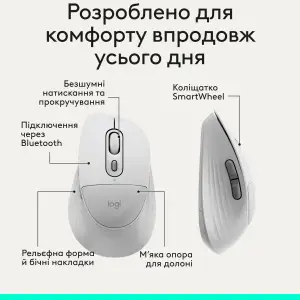 Миша Logitech Signature Comfort Plus M850 L White (910-007715) UA