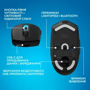 Мышь Logitech G305 X SUPERLIGHT Black (910-007739) UA