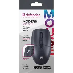 Миша Defender Modern MB-985 Black (52985) UA