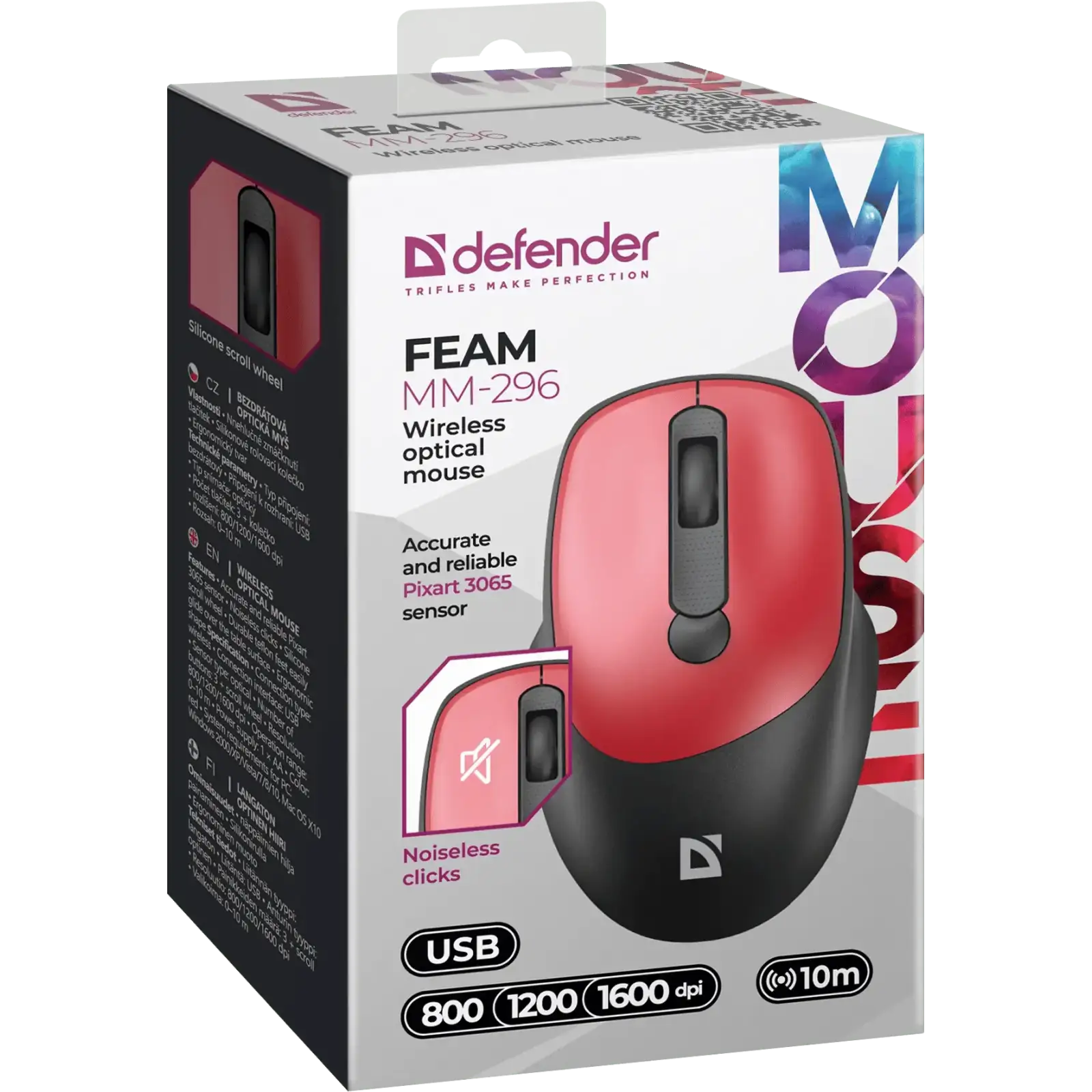 Миша Defender Feam MM-296 Silent Red (52299) UA