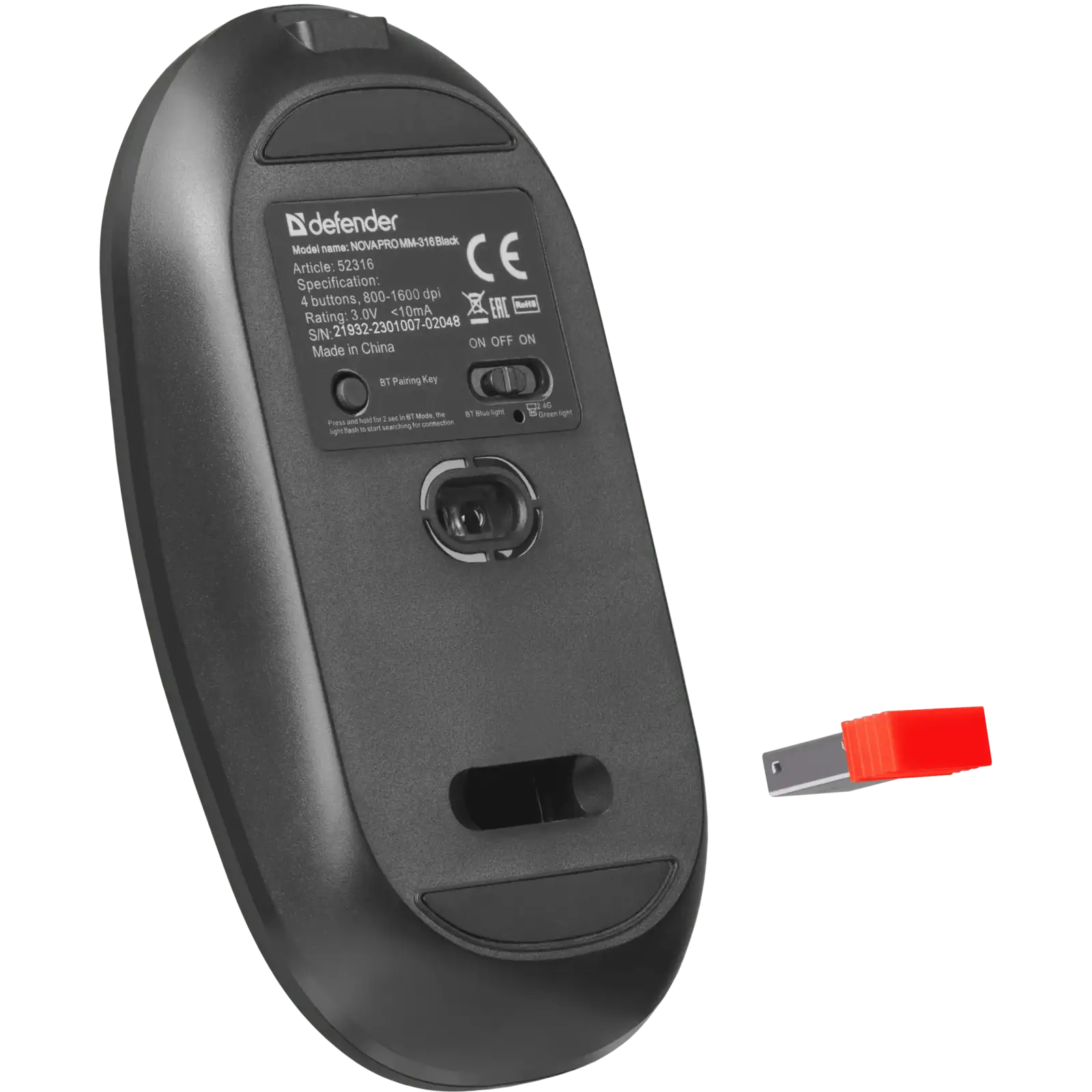 Миша Defender NovaPro MM-316 Black (52316) UA