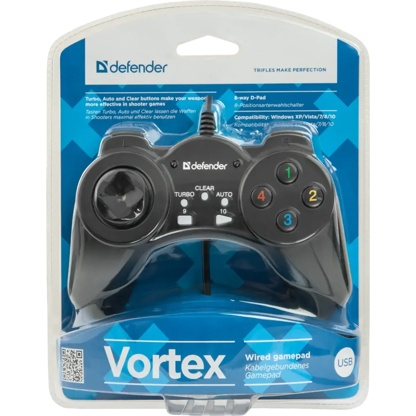 Ігр.маніпулятор DEFENDER (64249) Vortex геймпад USB UA