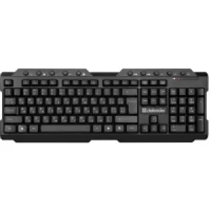 Клавіатура DEFENDER (45189) Element HB-195 USB UKR чорний, безпровідна UA