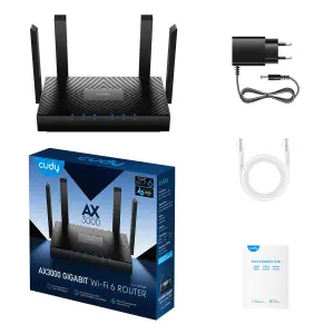 Бездротовий маршрутизатор Cudy WR3000 AX3000 Gigabit Wi-Fi 6 Mesh Router UA