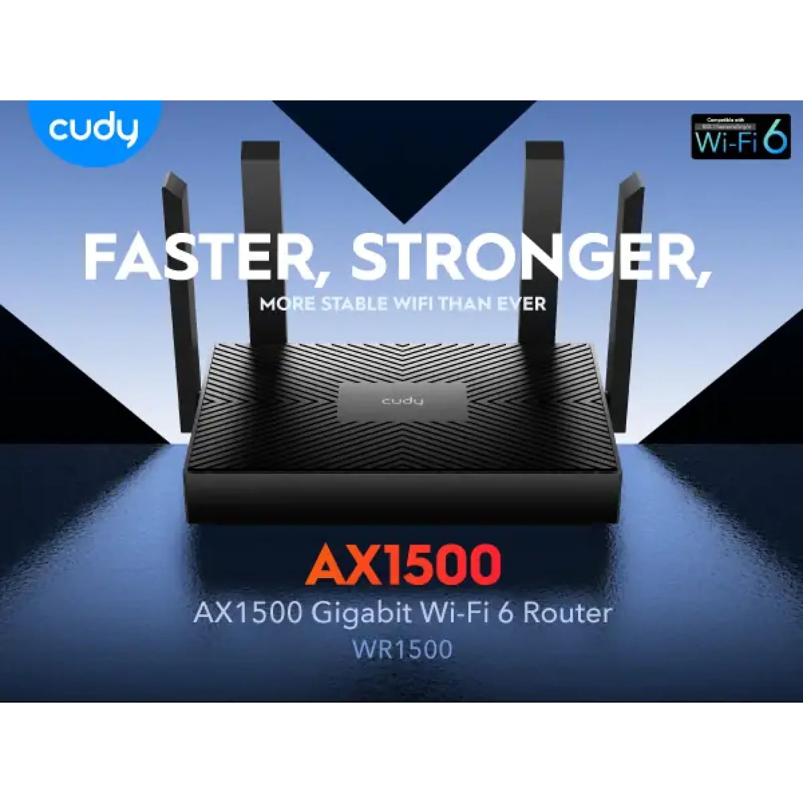 Бездротовий маршрутизатор Cudy WR1500 AX1500 Gigabit Wi-Fi 6 Router UA