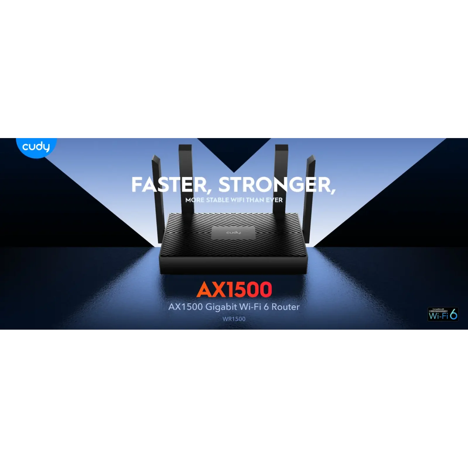 Бездротовий маршрутизатор Cudy WR1500 AX1500 Gigabit Wi-Fi 6 Router UA