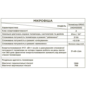Телевізор ERGO 24GHS5500 UA
