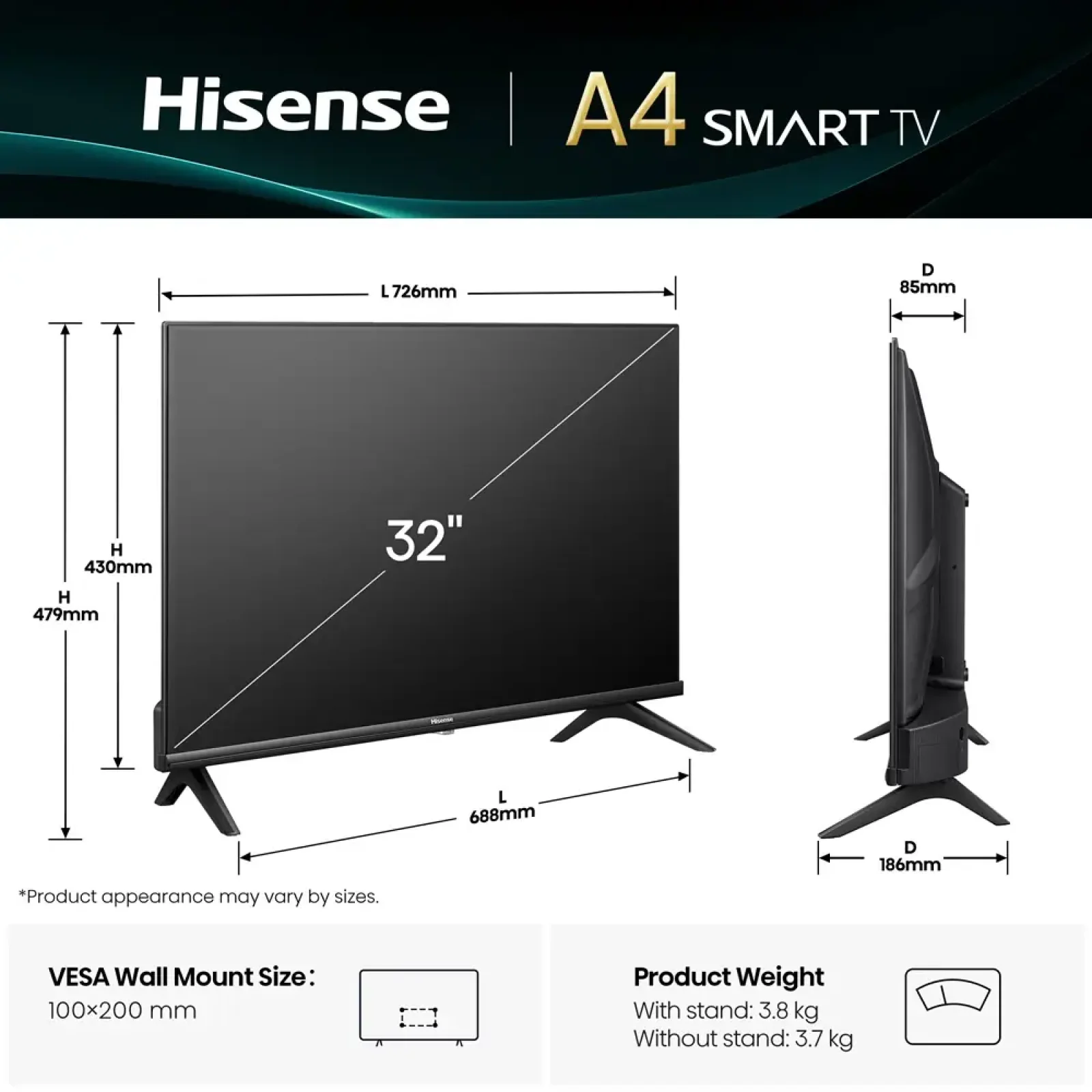 Телевизор Hisense 32A4Q UA