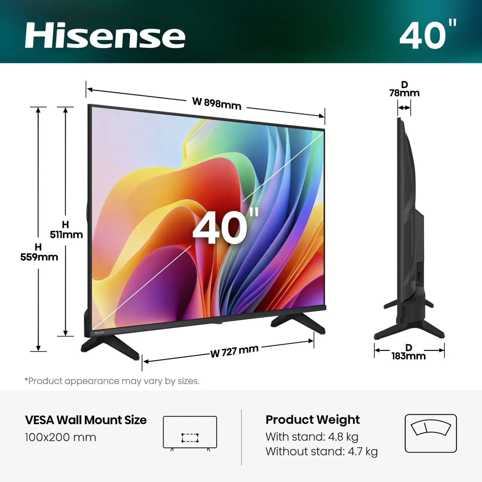 Телевізор Hisense 40A4S UA