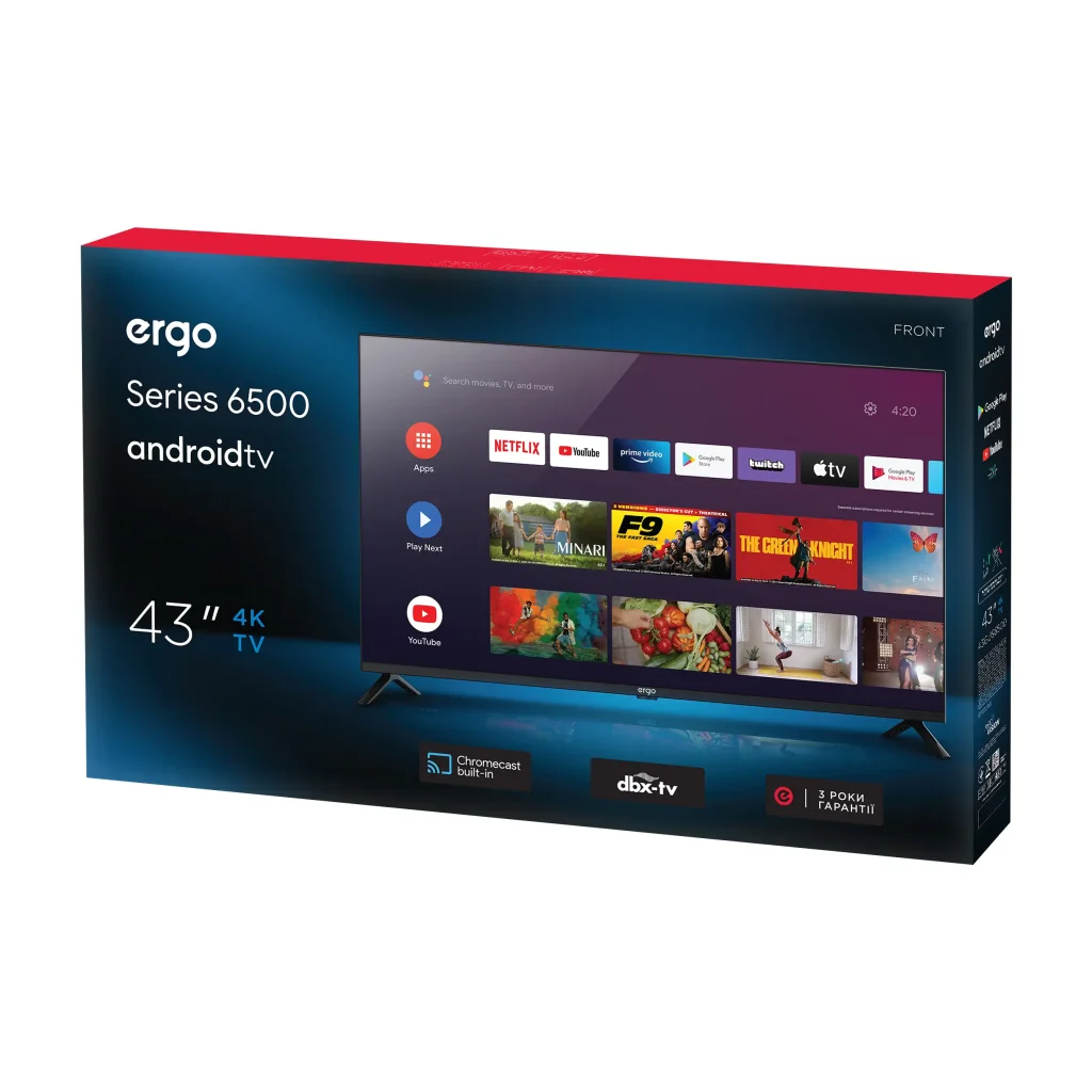Телевизор ERGO 43GUS6500 UA
