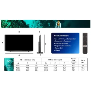 Телевізор Philips 50PUS7409/12 UA