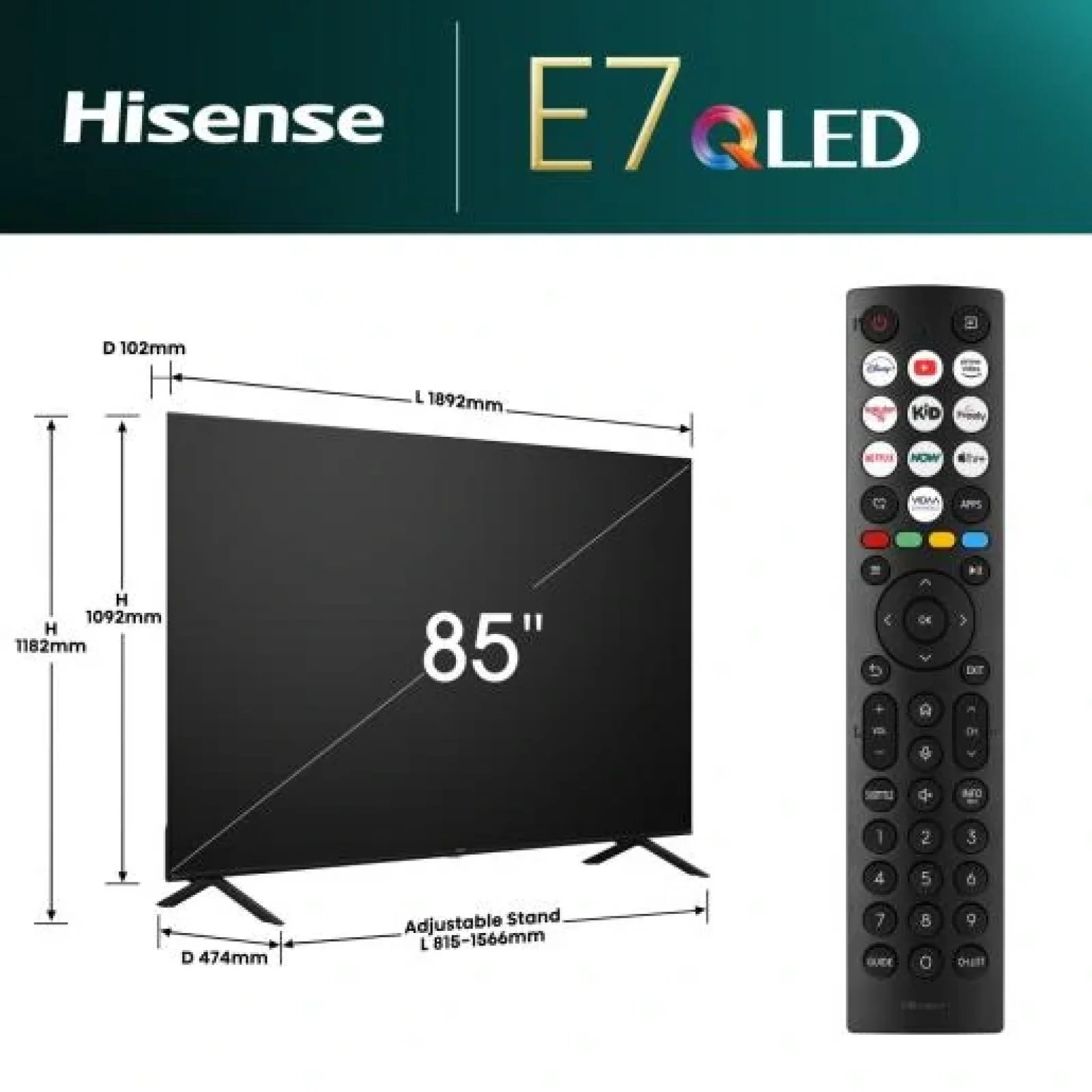 Телевизор Hisense 85E7NQ UA