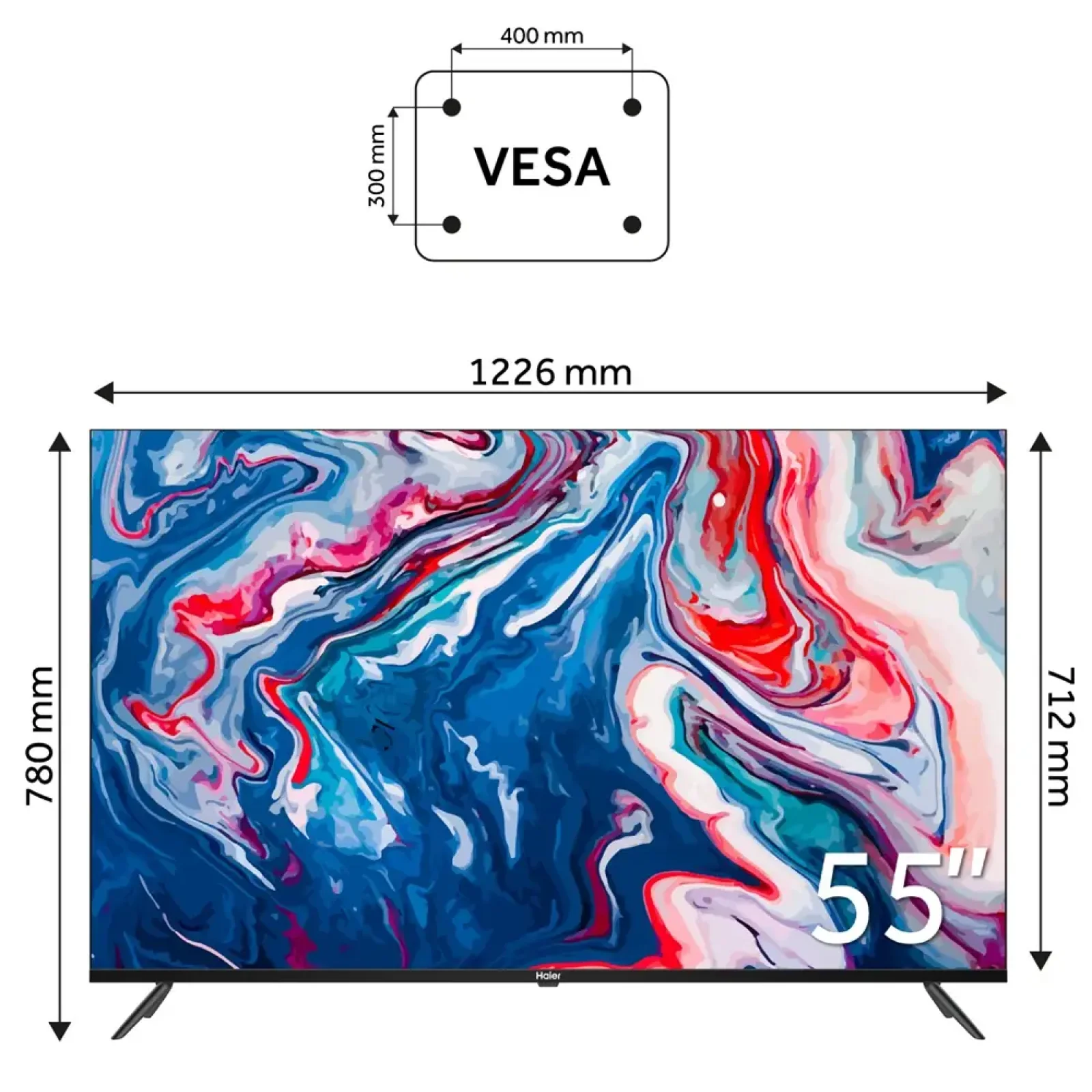 Телевізор Haier H55K801UG UA