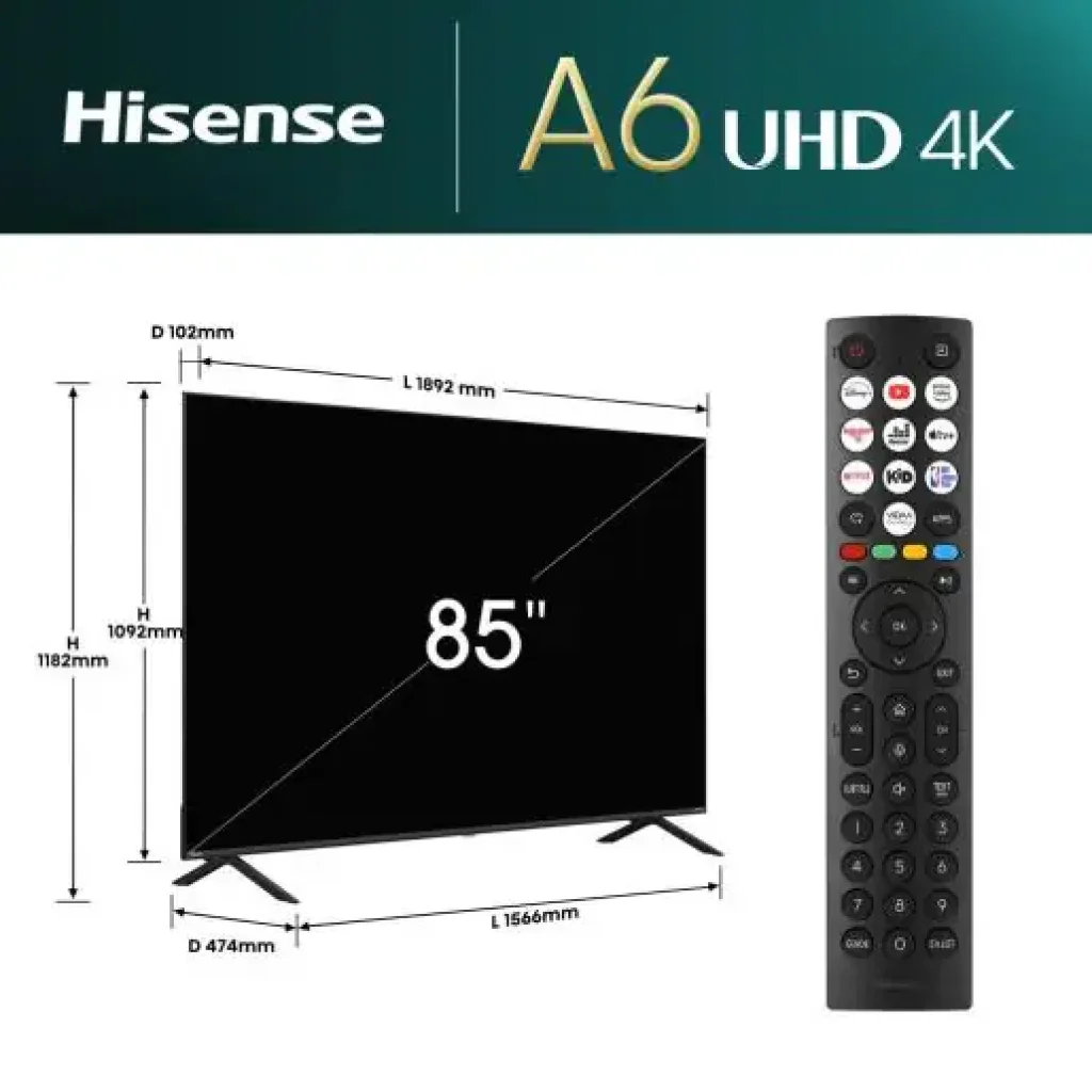 Телевизор Hisense 85A6N UA