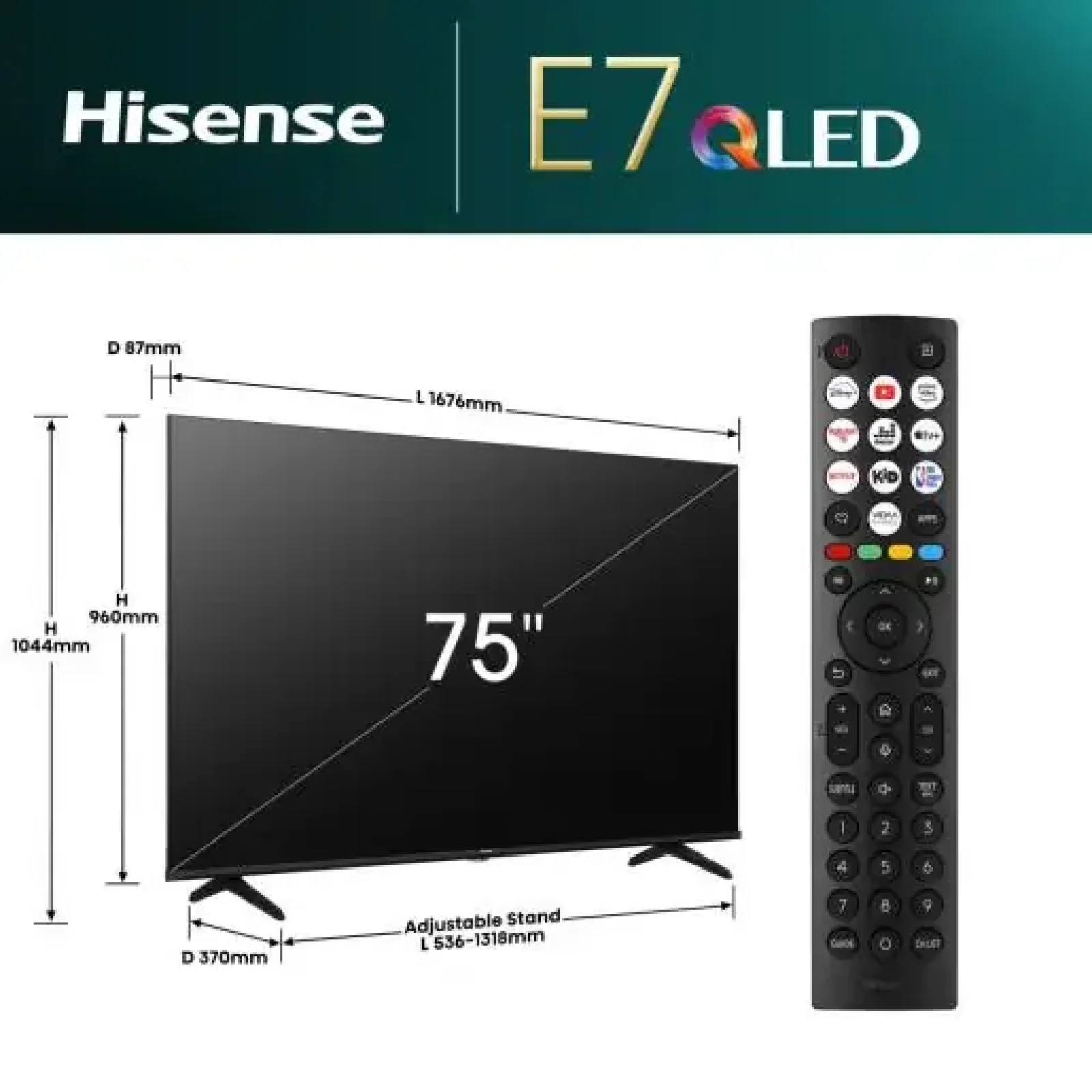 Телевізор Hisense 75E7NQ UA