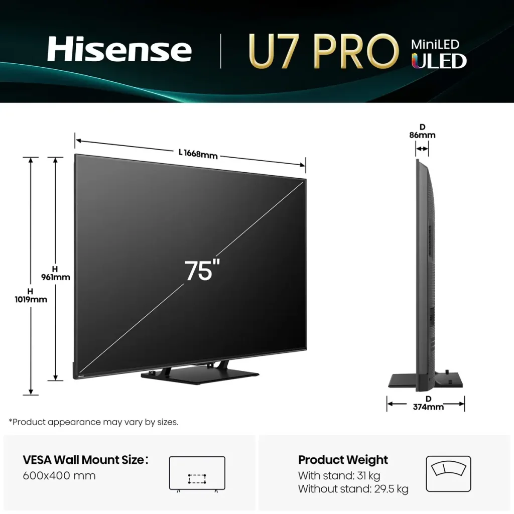 Телевизор Hisense 75U7Q PRO UA