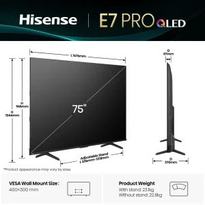 Телевізор Hisense 75E7Q PRO UA