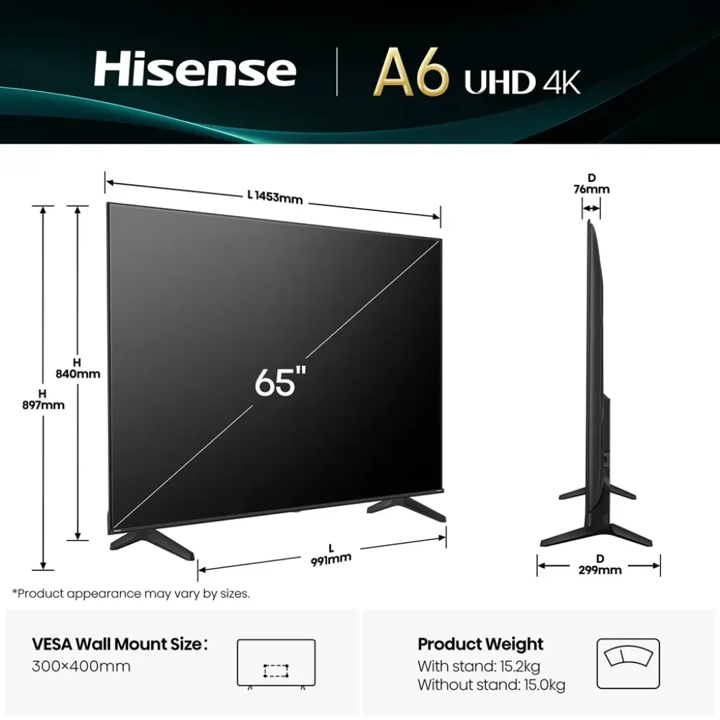 Телевізор Hisense 65A6Q UA