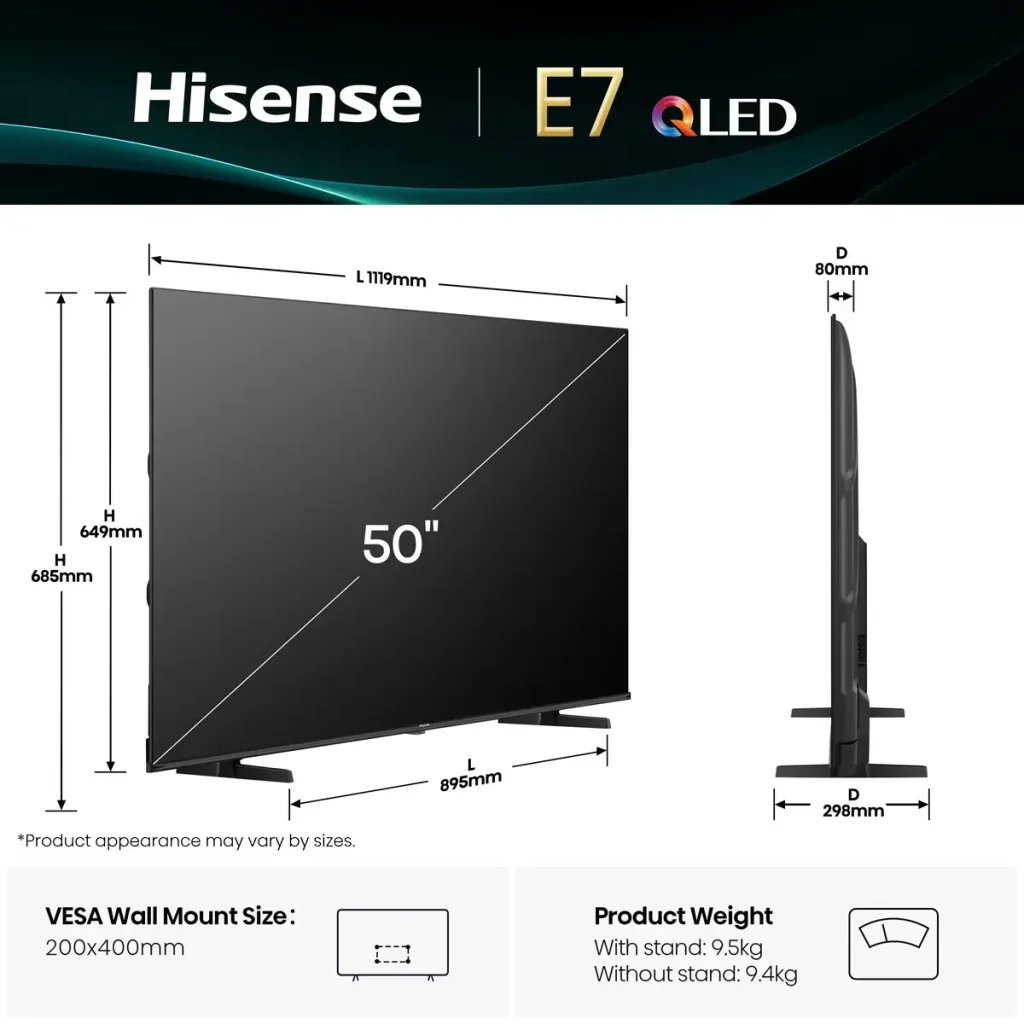 Телевізор Hisense 50E7Q UA