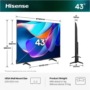 Телевизор Hisense 43A6S UA