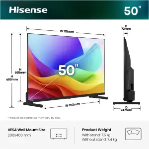 Телевизор Hisense 50A5S UA