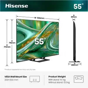 Телевизор Hisense 55E8S UA