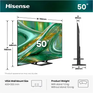 Телевизор Hisense 50E8S UA