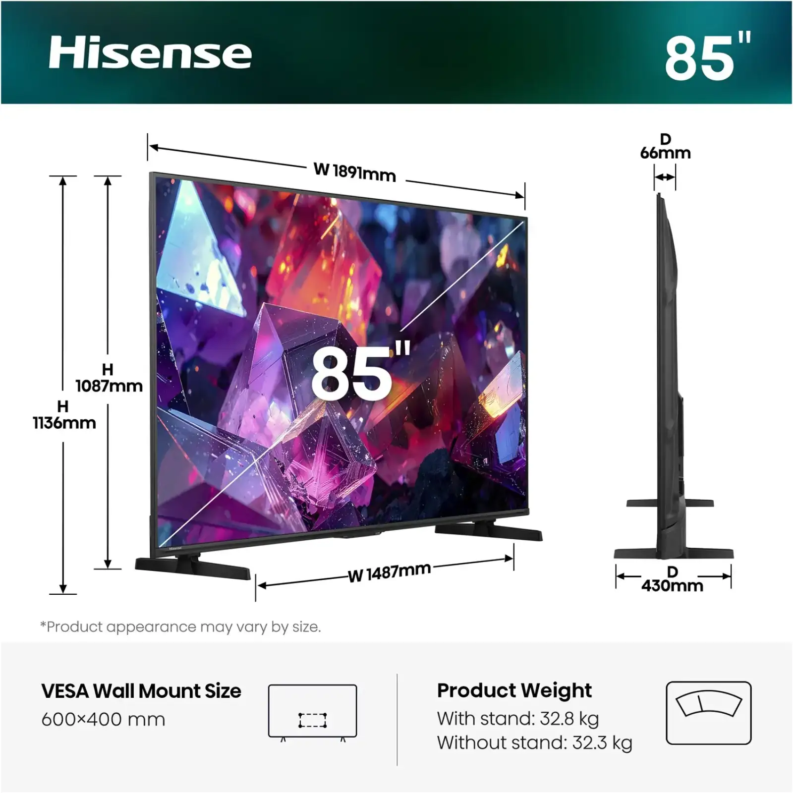 Телевизор Hisense 85E7S PRO UA
