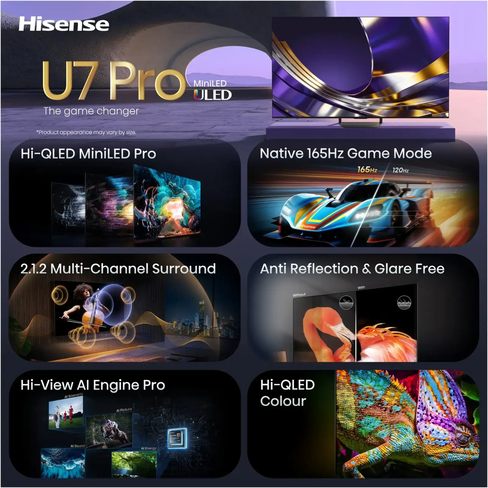 Телевізор Hisense 55U7S PRO UA