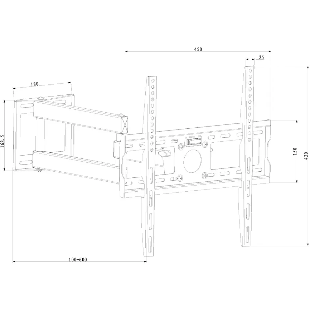 Крепёж настенный X-DIGITAL STEEL SA345 черный UA