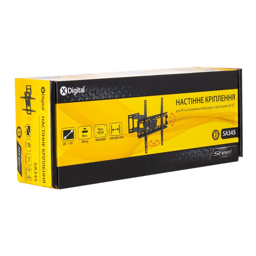 Крепёж настенный X-DIGITAL STEEL SA345 черный UA