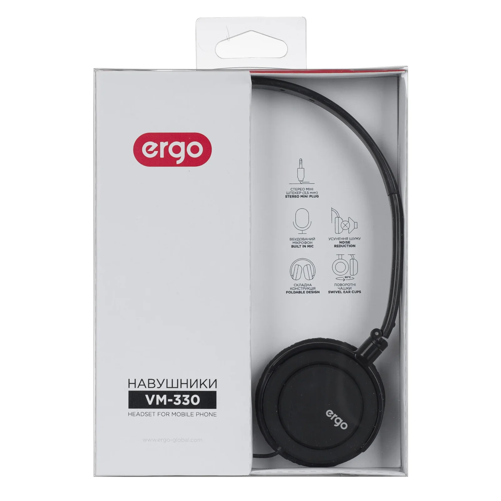 Наушники ERGO VM-330 Черный UA