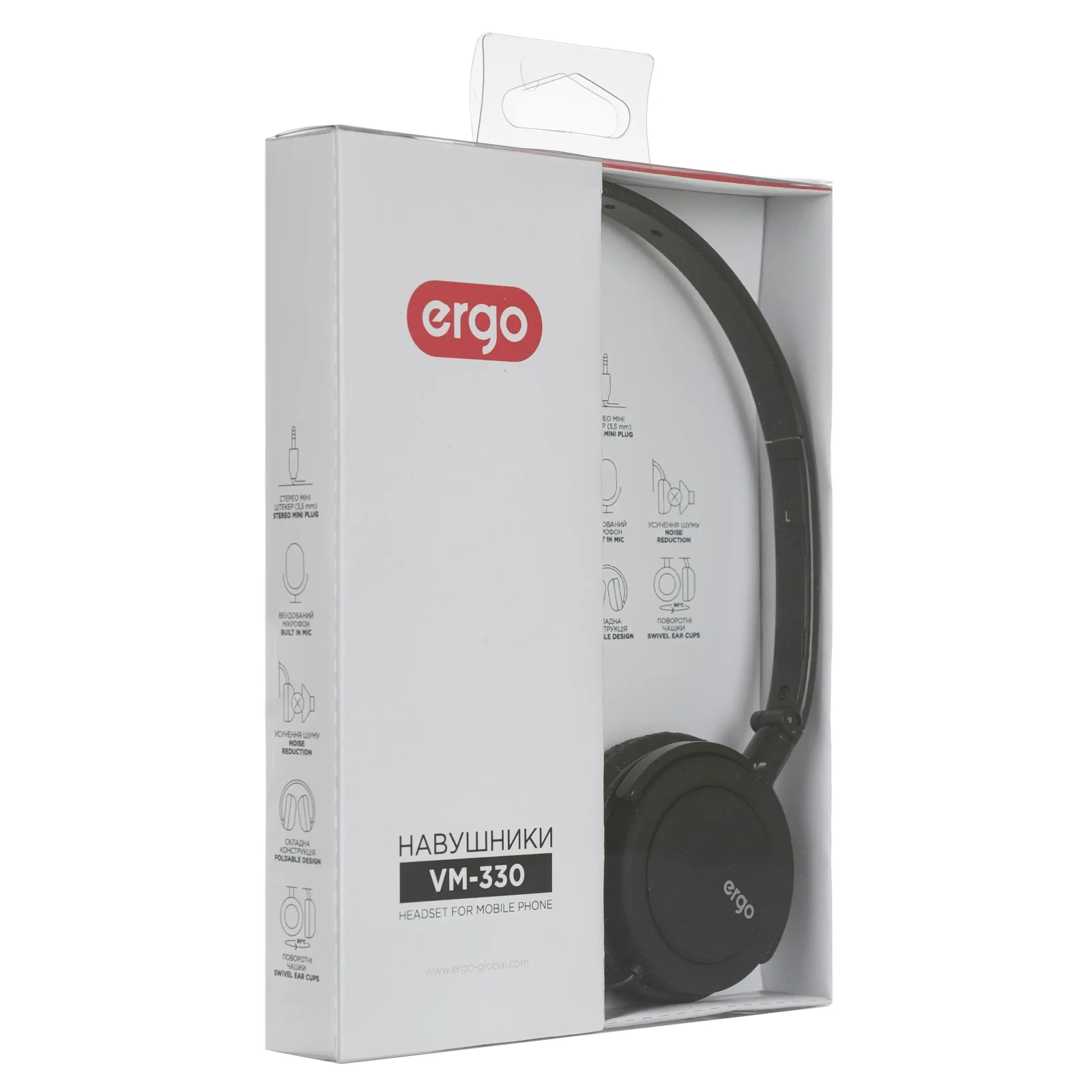 Наушники ERGO VM-330 Черный UA