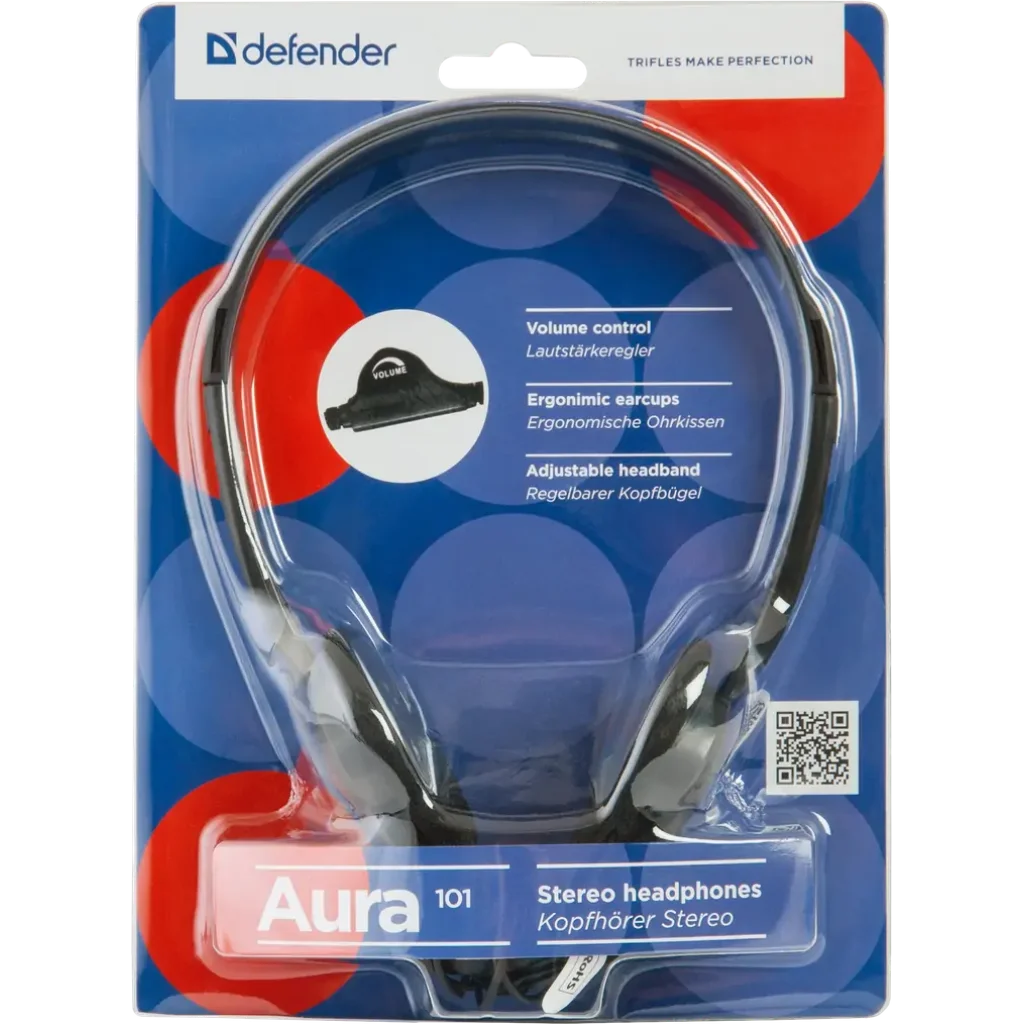 Навушники DEFENDER (63101) HN-101 Регулят. громк. 1.8м каб UA