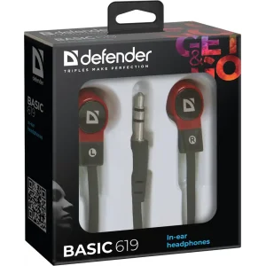 Навушники DEFENDER Basic-619 black/red UA