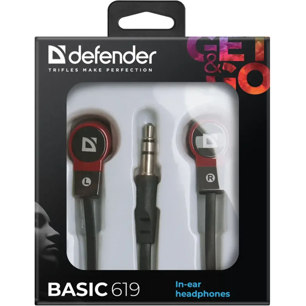 Навушники DEFENDER Basic-619 black/red UA