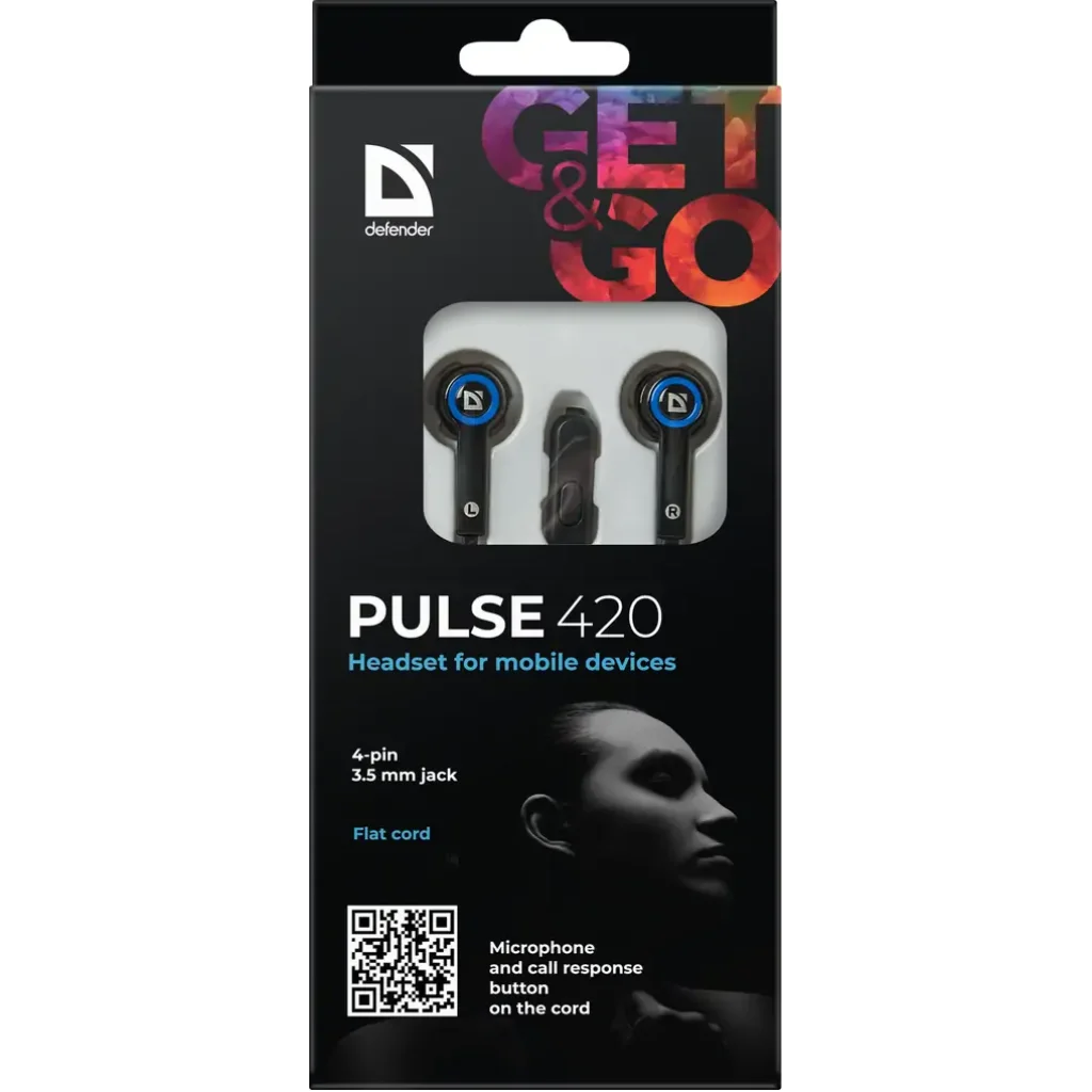 Навушники DEFENDER (63423) Pulse 420 Blue UA