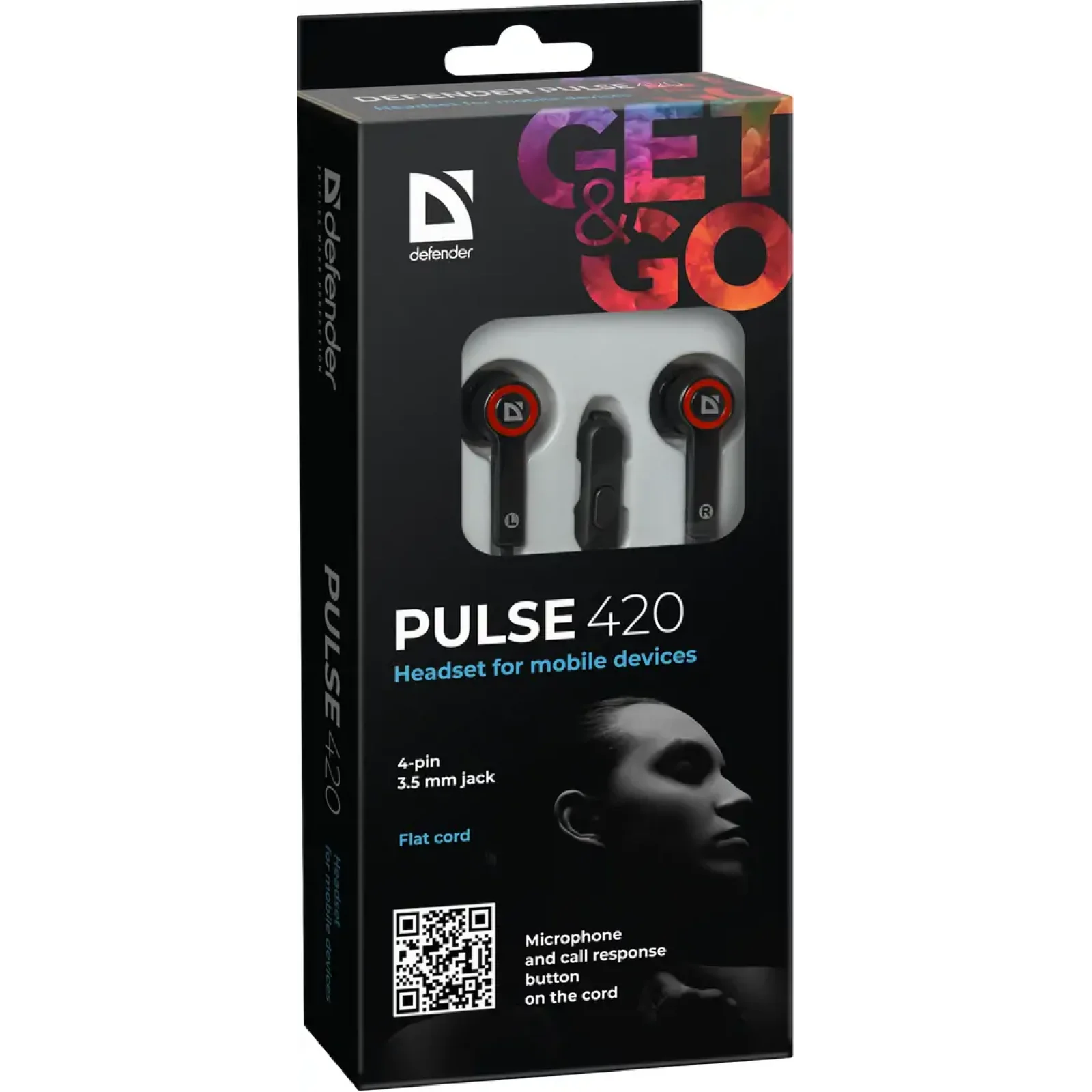 Навушники DEFENDER (63424) Pulse 420 red UA