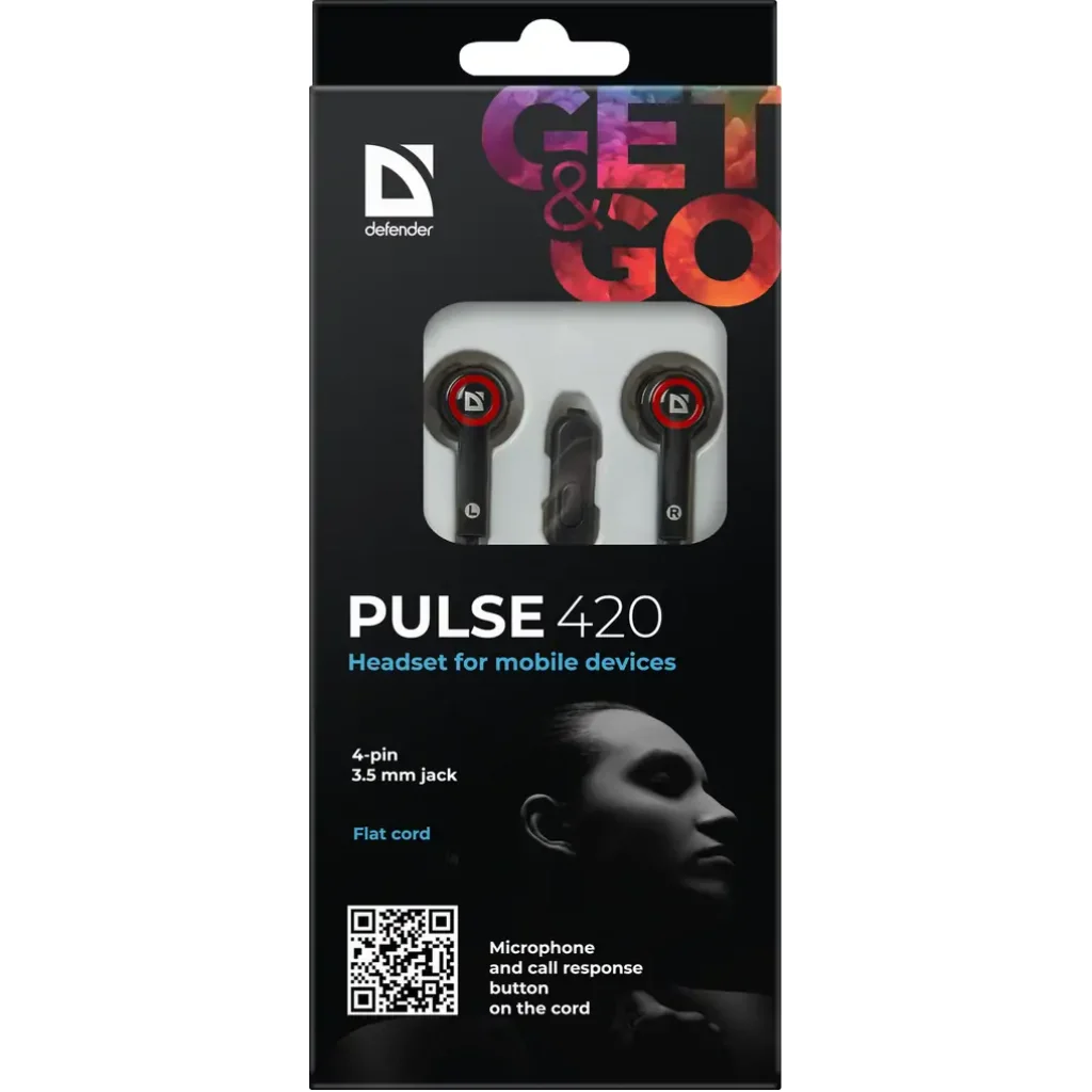 Навушники DEFENDER (63424) Pulse 420 red UA